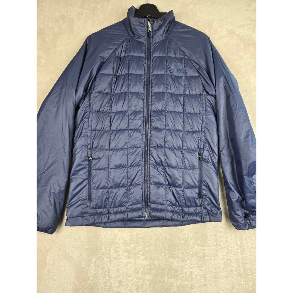 The North‎ Face ThermoBall Eco Puffer Jacket Mens Small Blue Quilted Full Zip